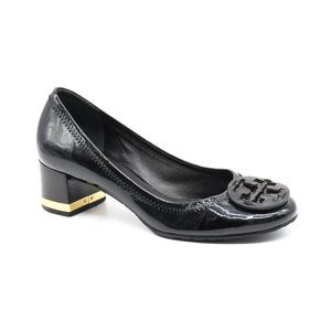 Tory Burch Black Patent Leather Amy Heels